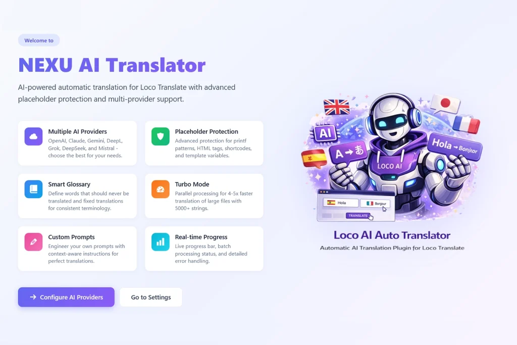Loco AI Auto Translator – Automatic AI Translation Plugin for Loco Translate