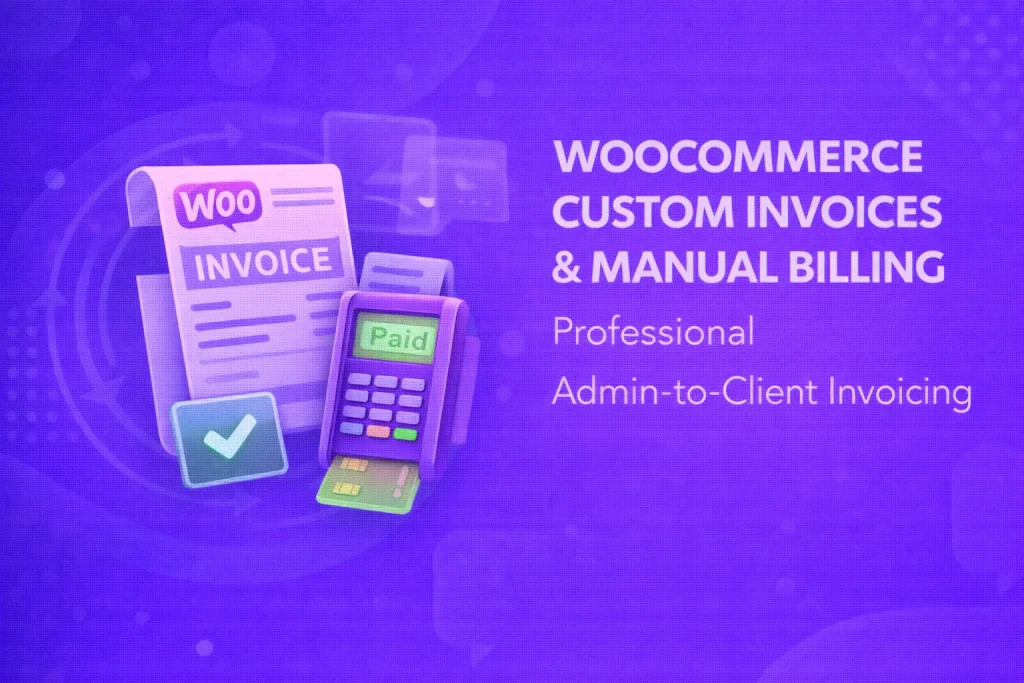 "WooCommerce Custom Invoices & Manual Billing WordPress Plugin – Professional Admin-to-Client Invoicing"