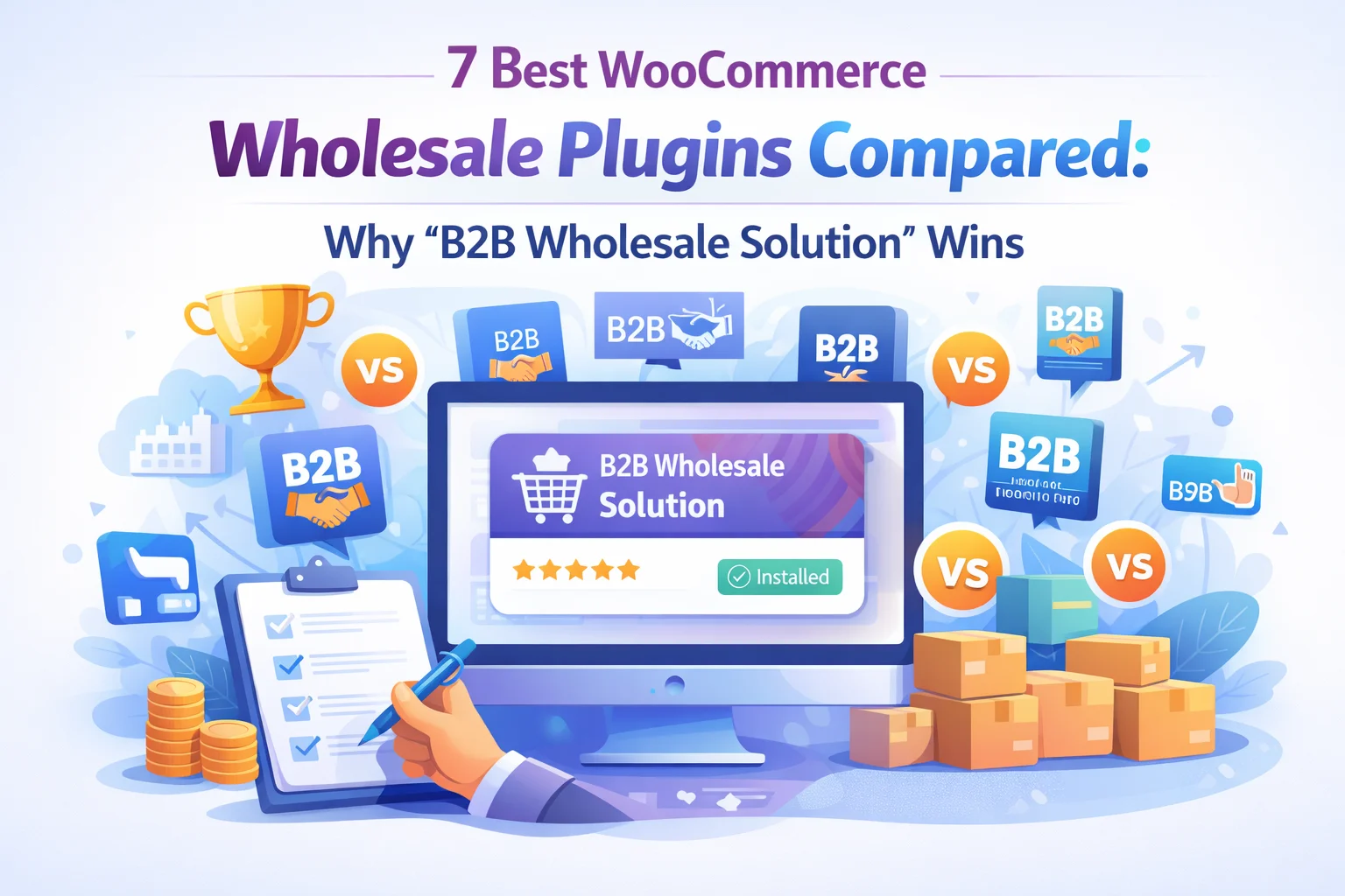7 Best WooCommerce Wholesale Plugins Compared: Why "B2B Wholesale Solution" Wins 1 7 best WooCommerce wholesale plugins compared in 2026 – honest side-by-side review of B2B features pricing and limitations to find the right wholesale solution for your store