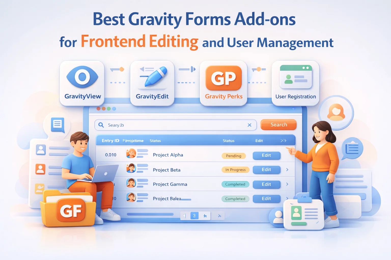 Best Gravity Forms Add-ons for Frontend Editing and User Management (2026) 1 Best Gravity Forms add-ons for frontend editing and user management in 2026 – honest comparison of WordPress plugins for Gravity Forms frontend entry editing and user portals