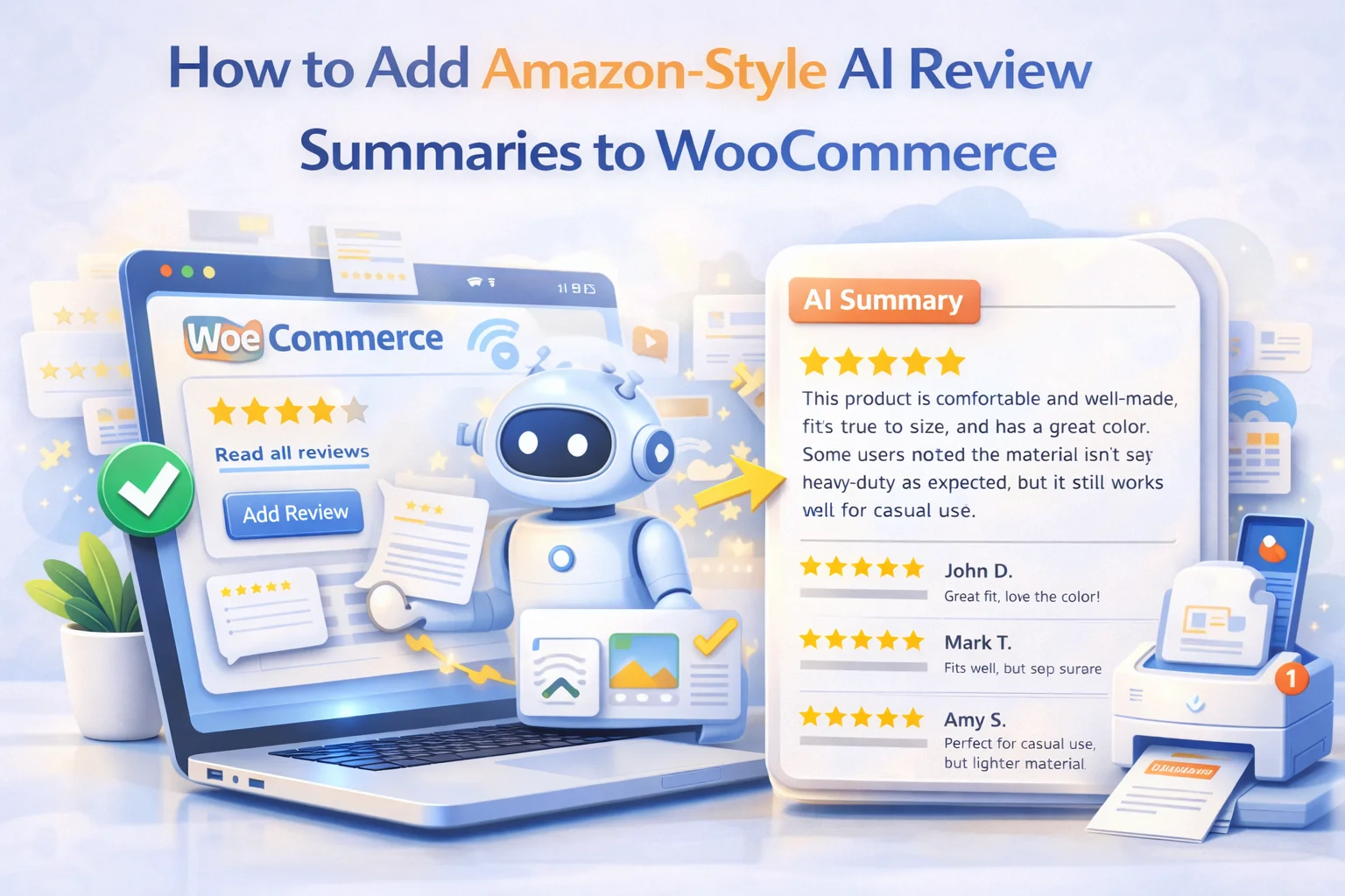 How to add Amazon-style AI review summaries to WooCommerce – step-by-step guide to displaying AI-generated pros, cons, and review digests on WooCommerce product pages in 2026