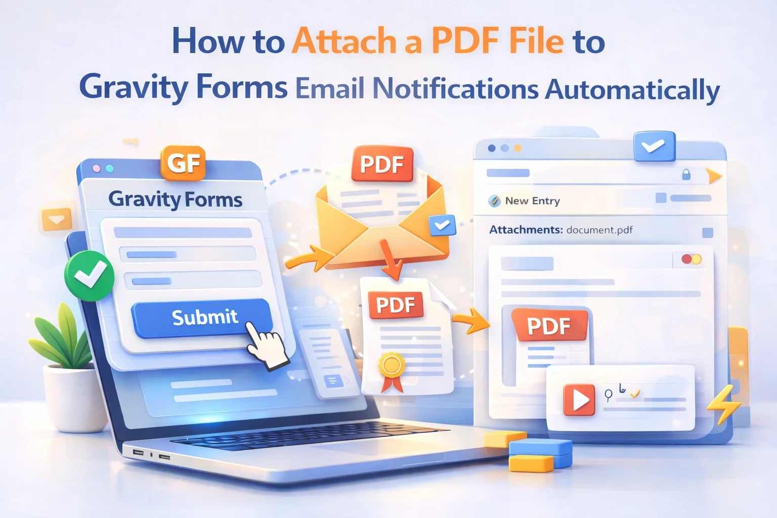 How to attach a PDF file to Gravity Forms email notifications automatically – complete guide to automatic PDF generation and email attachment from WordPress form submissions in 2026