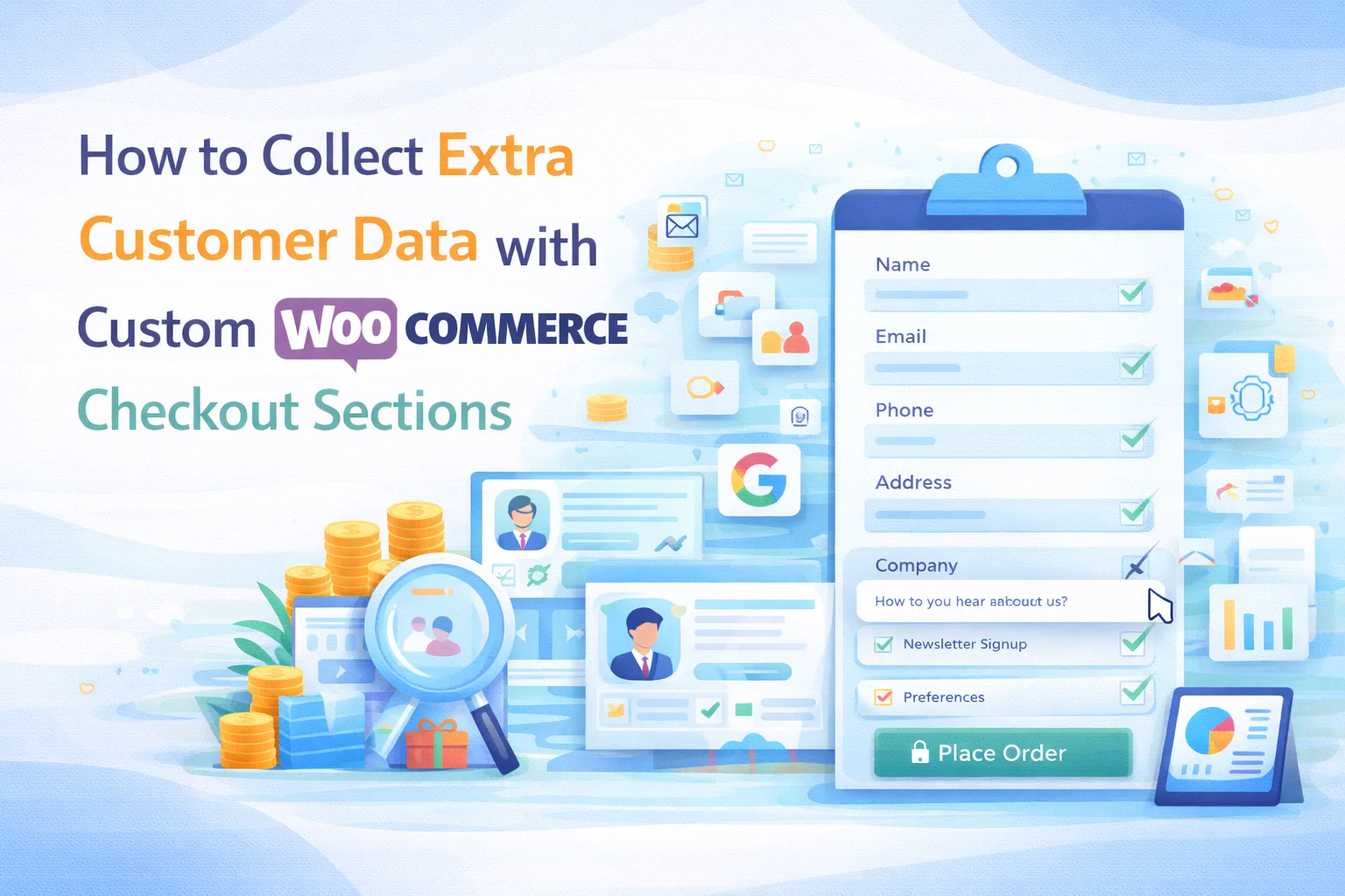 How to Collect Extra Customer Data with Custom WooCommerce Checkout Sections 1 How to collect extra customer data at WooCommerce checkout using custom sections and additional fields for B2B stores niche retailers and specialized businesses