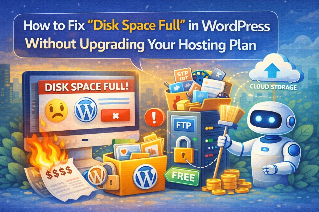 How to Fix Disk Space Full in WordPress Without Upgrading Your Hosting Plan