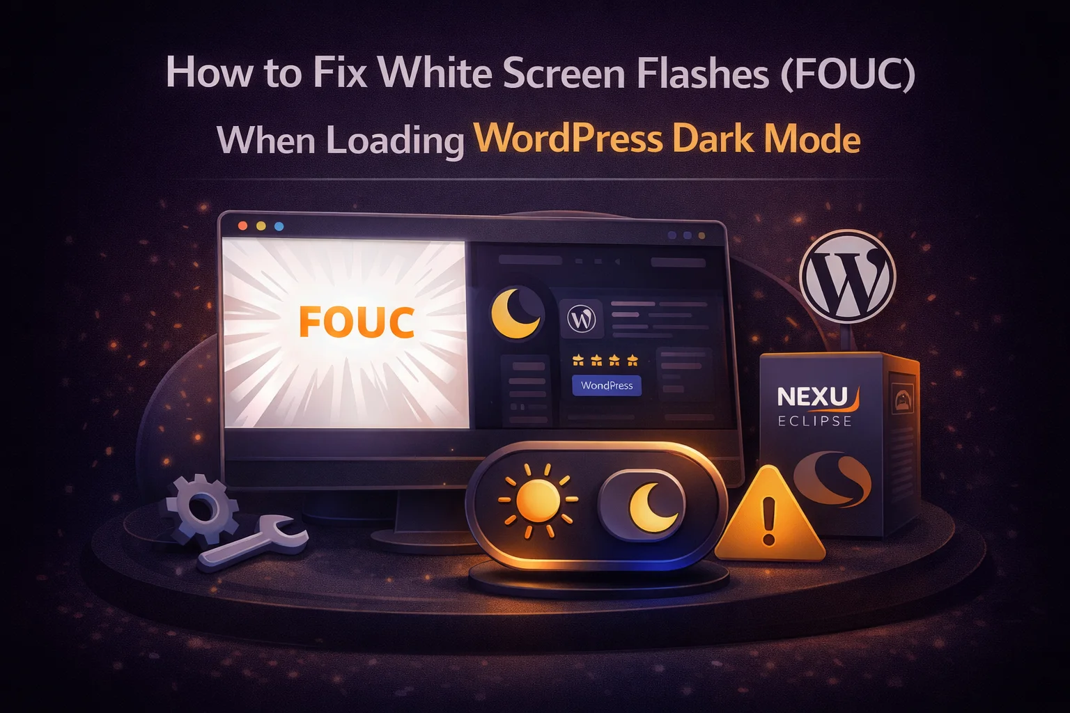 how to fix white screen flash FOUC when loading WordPress dark mode – complete troubleshooting guide for Flash of Unstyled Content on dark mode page load 2026
