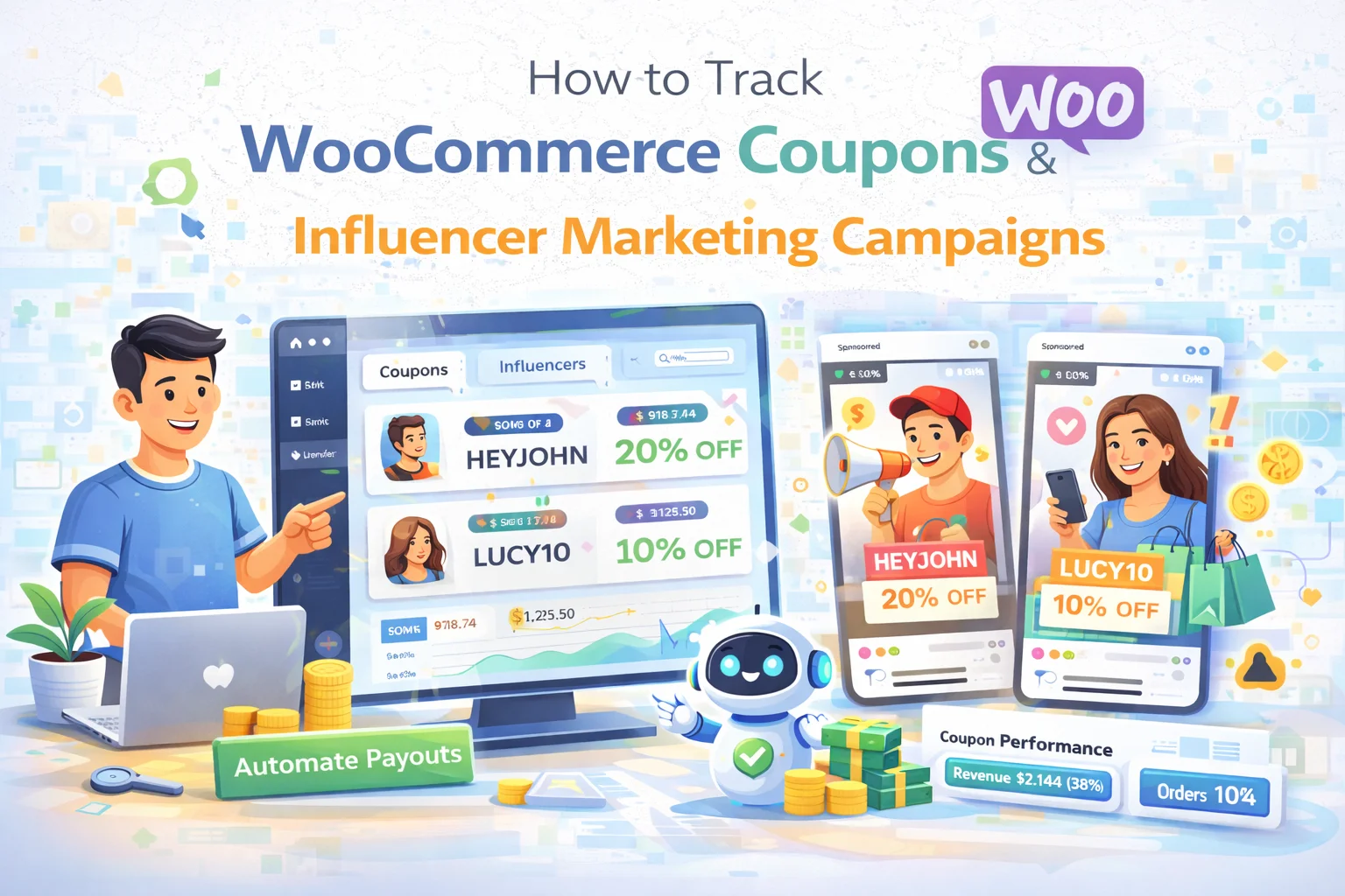 How to Track WooCommerce Coupons & Influencer Marketing Campaigns 1 How to track WooCommerce coupons and influencer marketing campaigns – complete guide to coupon attribution, referral link tracking and influencer ROI measurement using Affiliate Engine plugin for WooCommerce stores in 2026