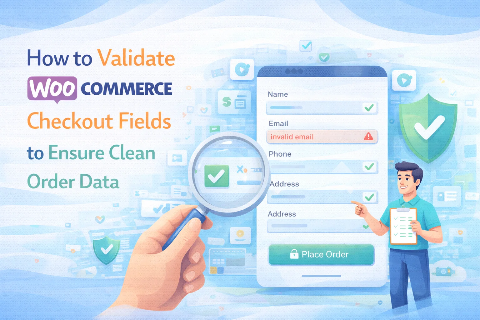 How to validate WooCommerce checkout fields for clean order data – setting up field validation required fields and data format rules to prevent order processing errors