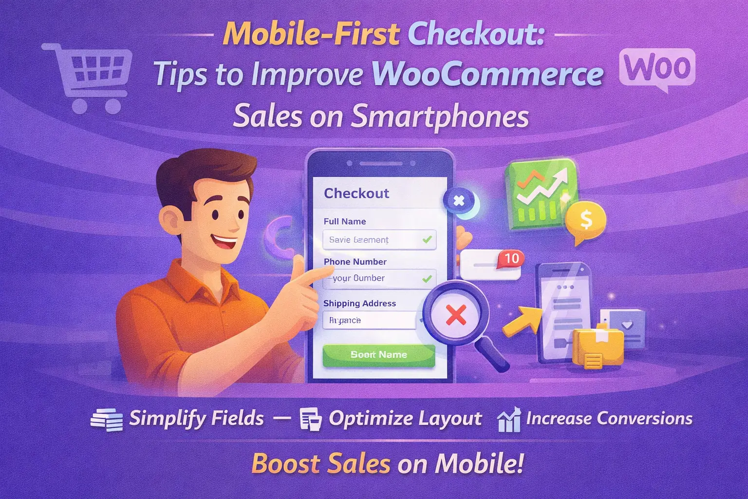 Mobile-first WooCommerce checkout optimization – tips for improving smartphone checkout completion rates through field ordering, input types, conditional logic and tap-friendly form design in 2026