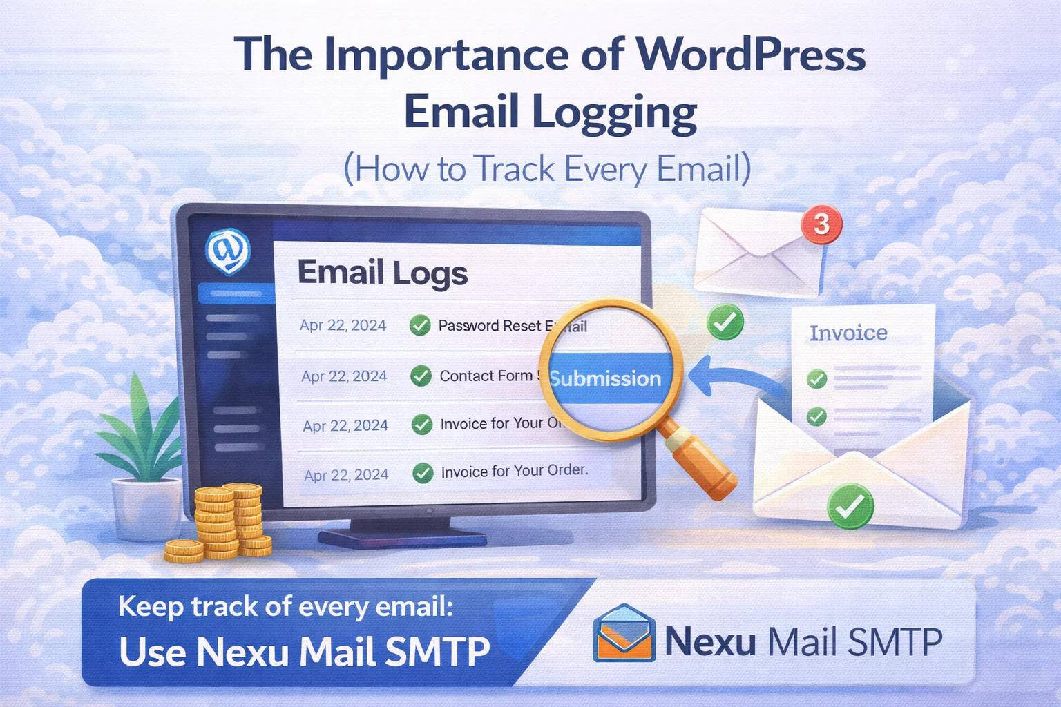 The Importance of WordPress Email Logging (How to Track Every Email) 1 WordPress email logging importance – how to track every email your WordPress site sends including order confirmations password resets and contact form notifications with delivery status and resend capability