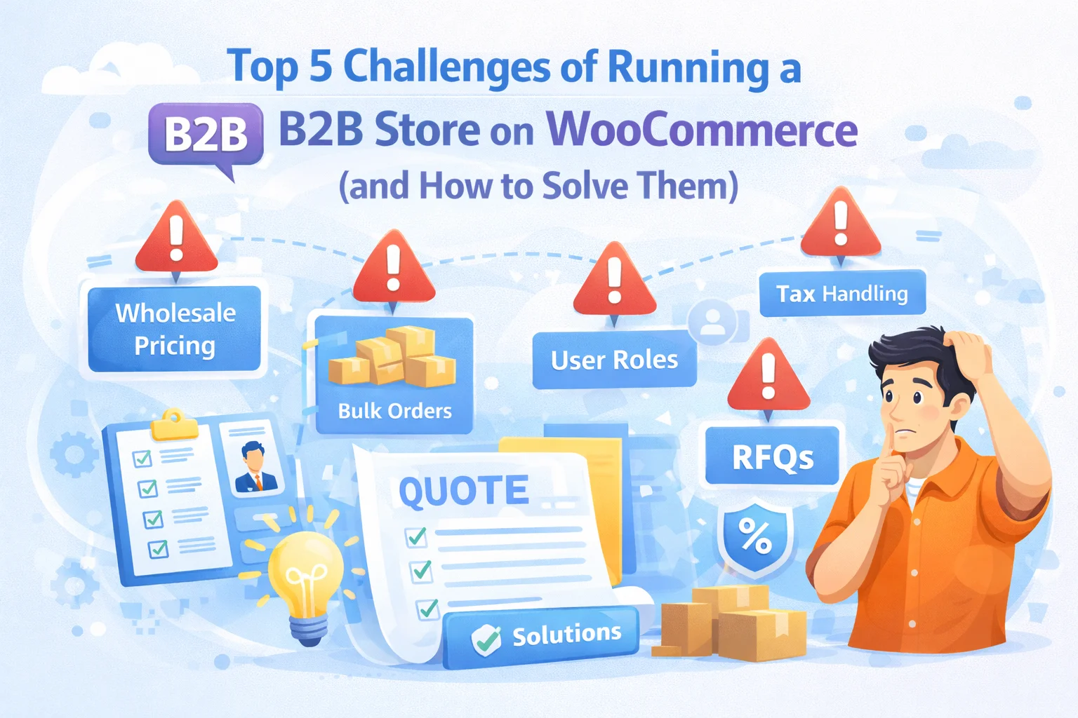 Top 5 challenges of running a B2B store on WooCommerce and how to solve them – guide to the most common wholesale configuration problems and practical solutions for 2026