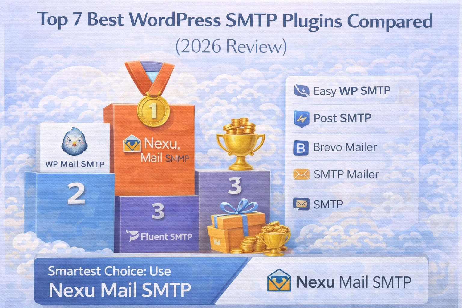 Best WordPress SMTP plugins compared 2026 – independent review of top SMTP plugins including features pricing email logging deliverability and WooCommerce compatibility