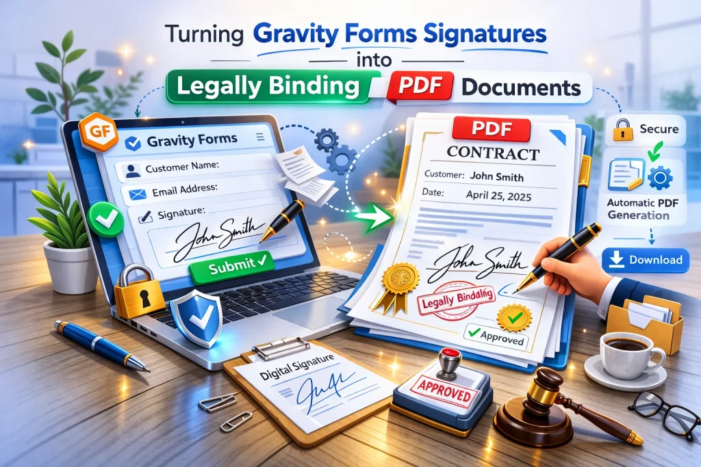 Turning Gravity Forms Signatures into Legally Binding PDF Documents