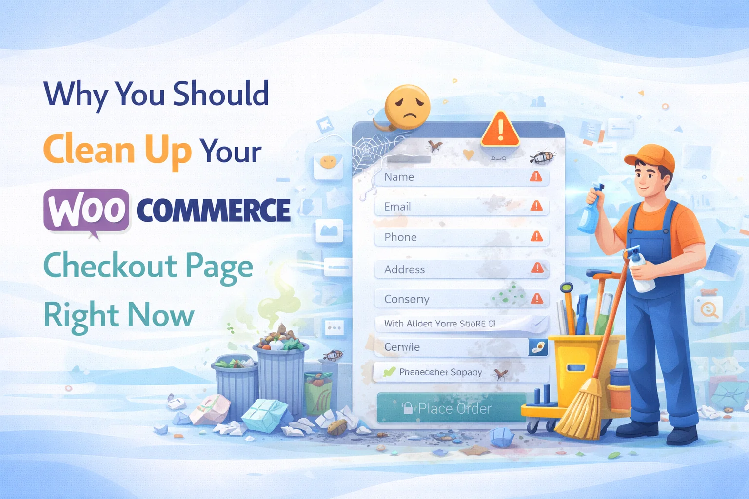 Why You Should Clean Up Your WooCommerce Checkout Page Right Now 1 Why you need to clean up your WooCommerce checkout page immediately – removing unnecessary fields and fixing cluttered checkout forms that cause cart abandonment