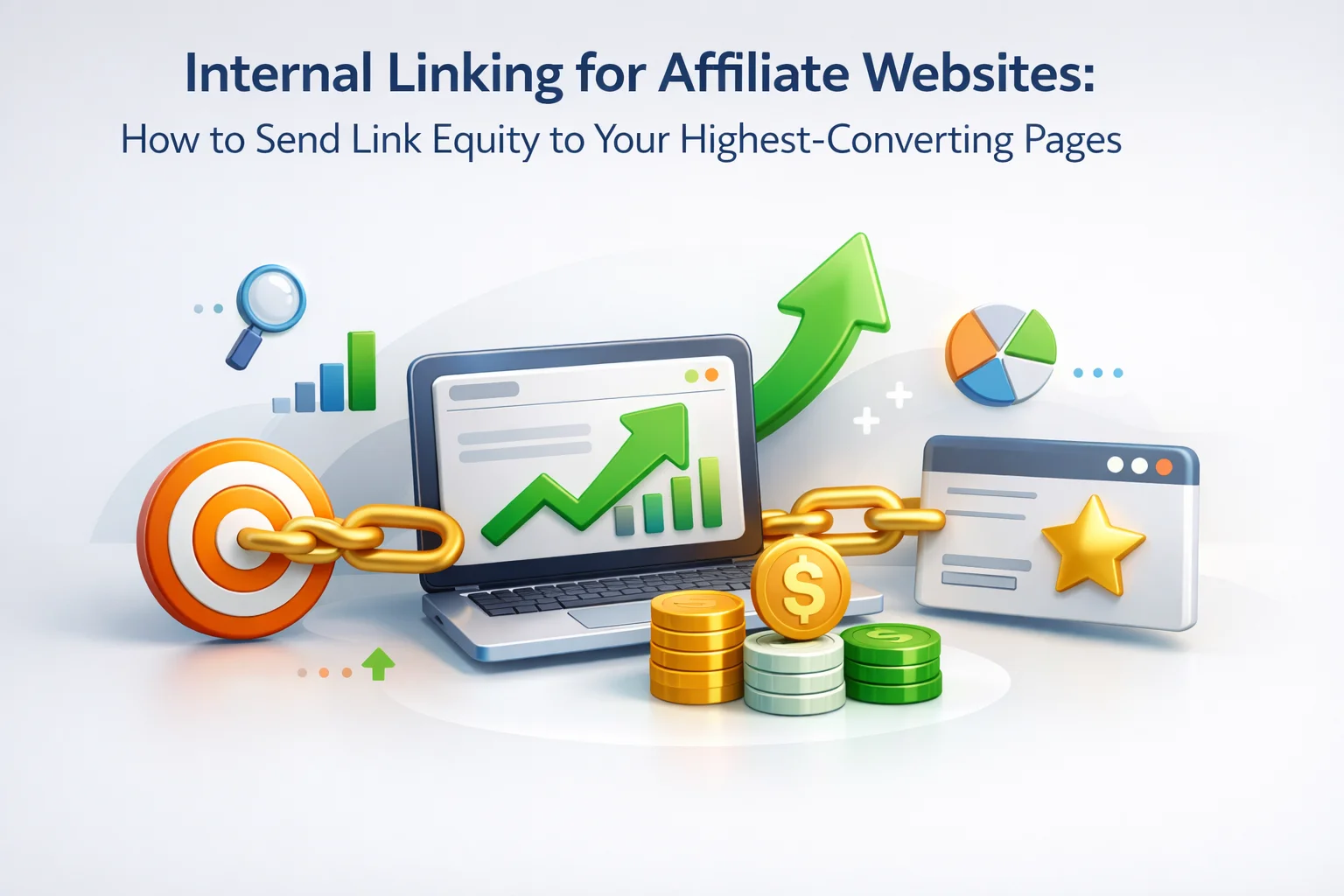 Internal Linking for Affiliate Websites:How to Send Link Equity to Your Highest-Converting Pages 1 Internal linking strategy for affiliate websites showing how to direct link equity to highest-converting money pages for better SEO rankings 2026