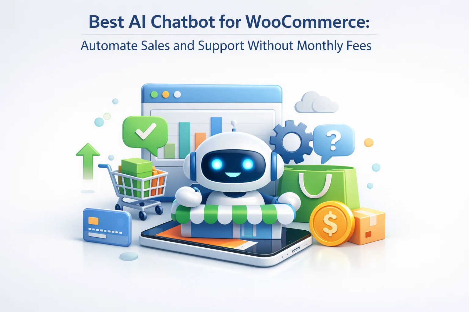 Best AI Chatbot for WooCommerce:Automate Sales and Support Without Monthly Fees 1 Best AI chatbot for WooCommerce stores in 2026 showing automated sales support and product recommendations without monthly subscription fees