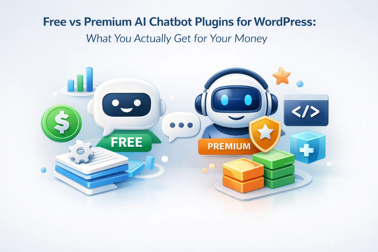 Free vs premium AI chatbot plugins for WordPress – complete comparison guide for site owners and WooCommerce stores in 2026