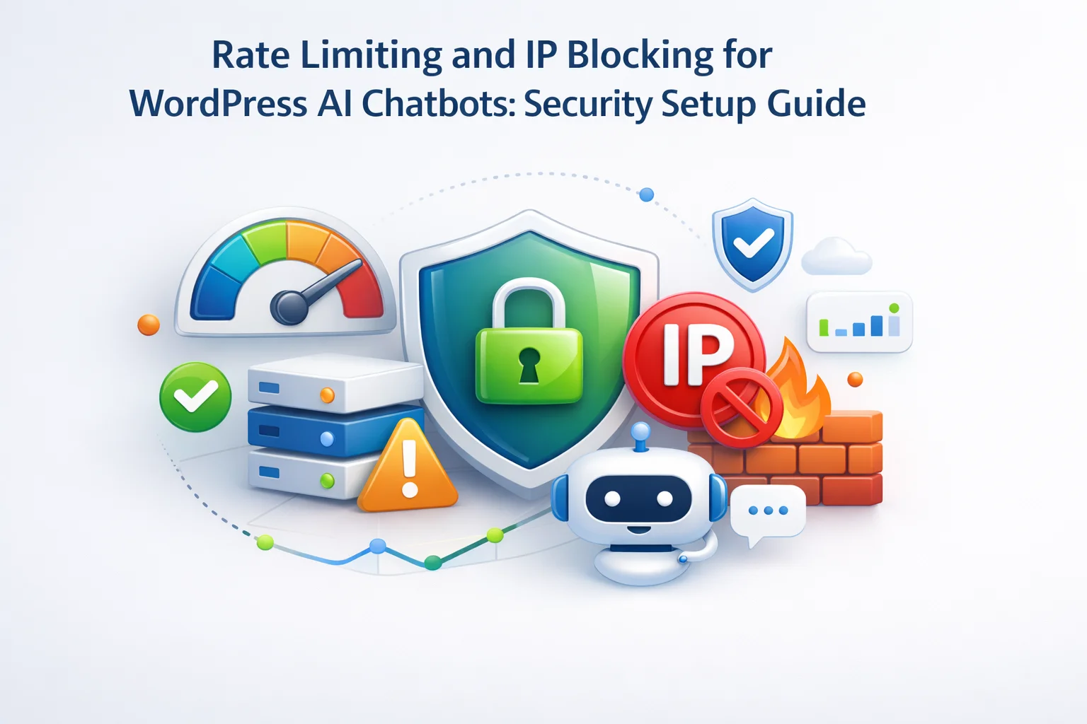 Rate Limiting and IP Blocking forWordPress AI Chatbots: Security Setup Guide 1 Rate limiting and IP blocking security configuration for WordPress AI chatbots protecting API costs and preventing abuse attacks on conversational AI systems 2026