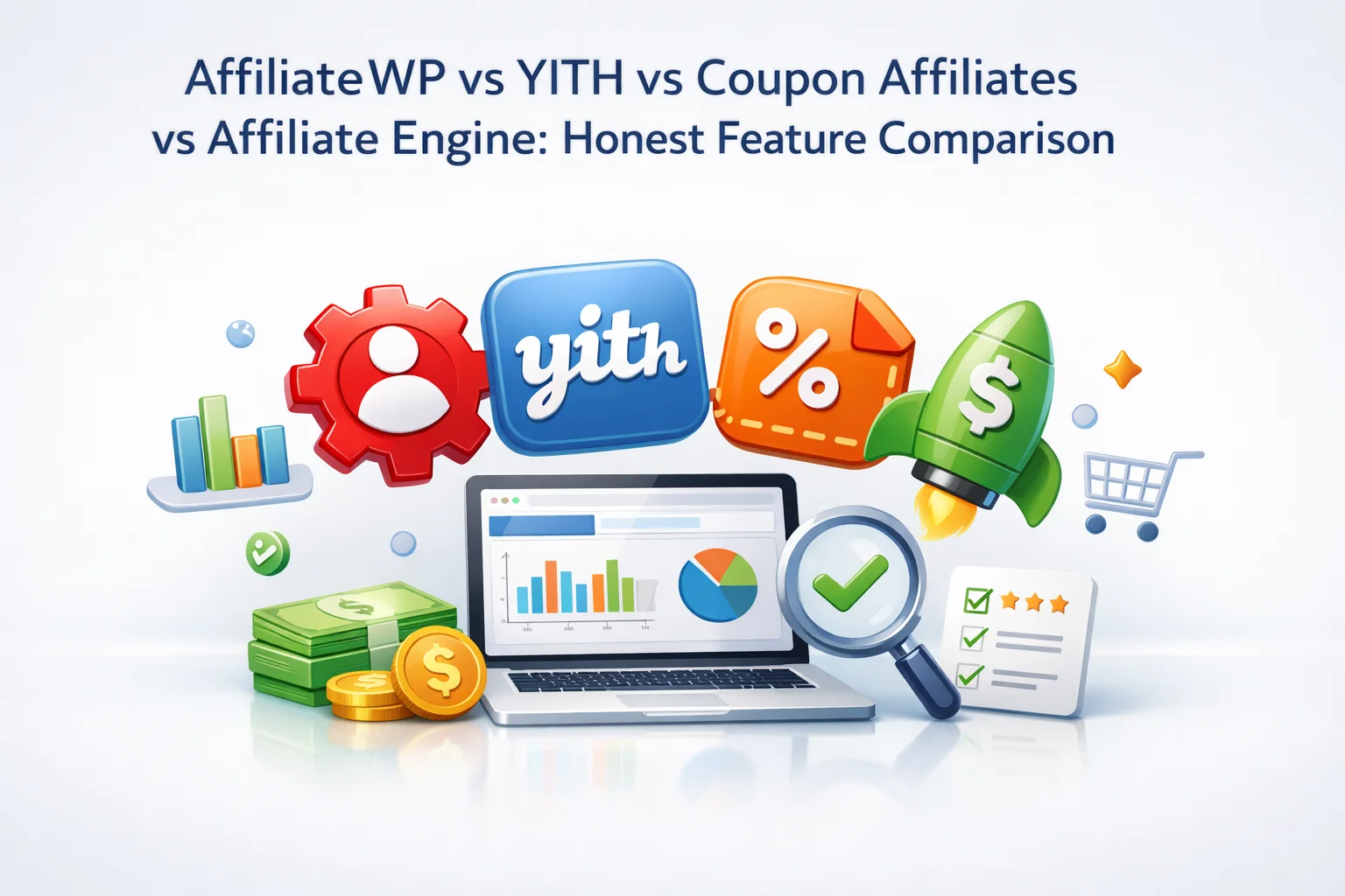AffiliateWP vs YITH vs Coupon Affiliates vs Affiliate Engine – honest WooCommerce affiliate plugin feature and pricing comparison 2026