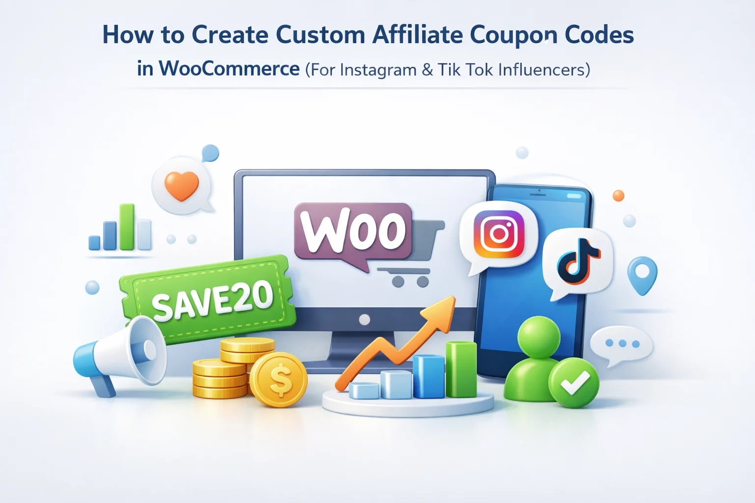 How to create custom affiliate coupon codes in WooCommerce for Instagram and TikTok influencers – personalised affiliate codes naming conventions WooCommerce configuration and influencer attribution 2026
