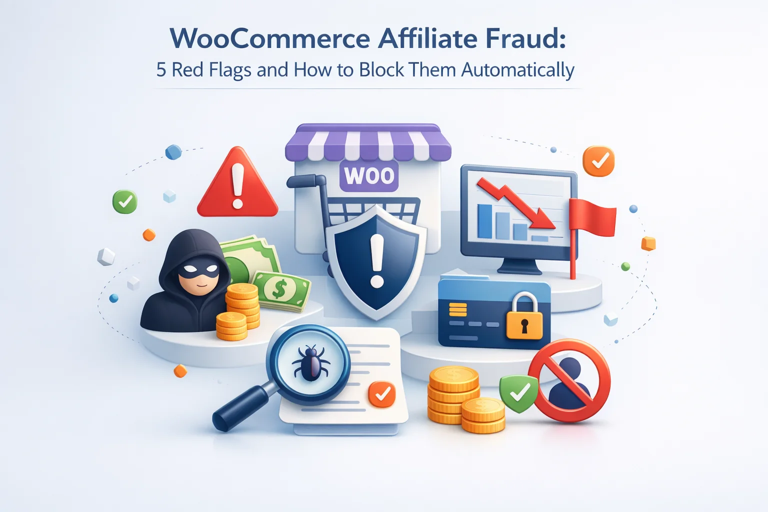 WooCommerce Affiliate Fraud: 5 Red Flagsand How to Block Them Automatically 1 WooCommerce affiliate fraud prevention guide 2026 – 5 red flags to detect and how to block affiliate fraud automatically in WooCommerce affiliate programs