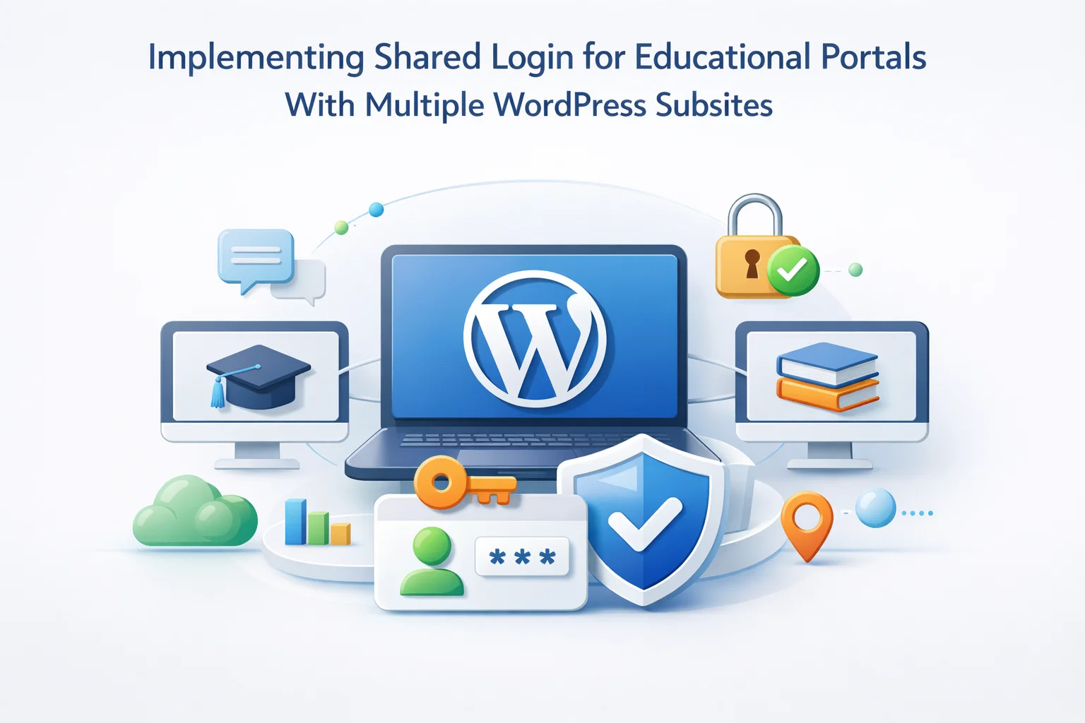 Implementing shared login for educational portals with multiple WordPress subsites – how to set up SSO and user sync across university department and student portal sites 2026