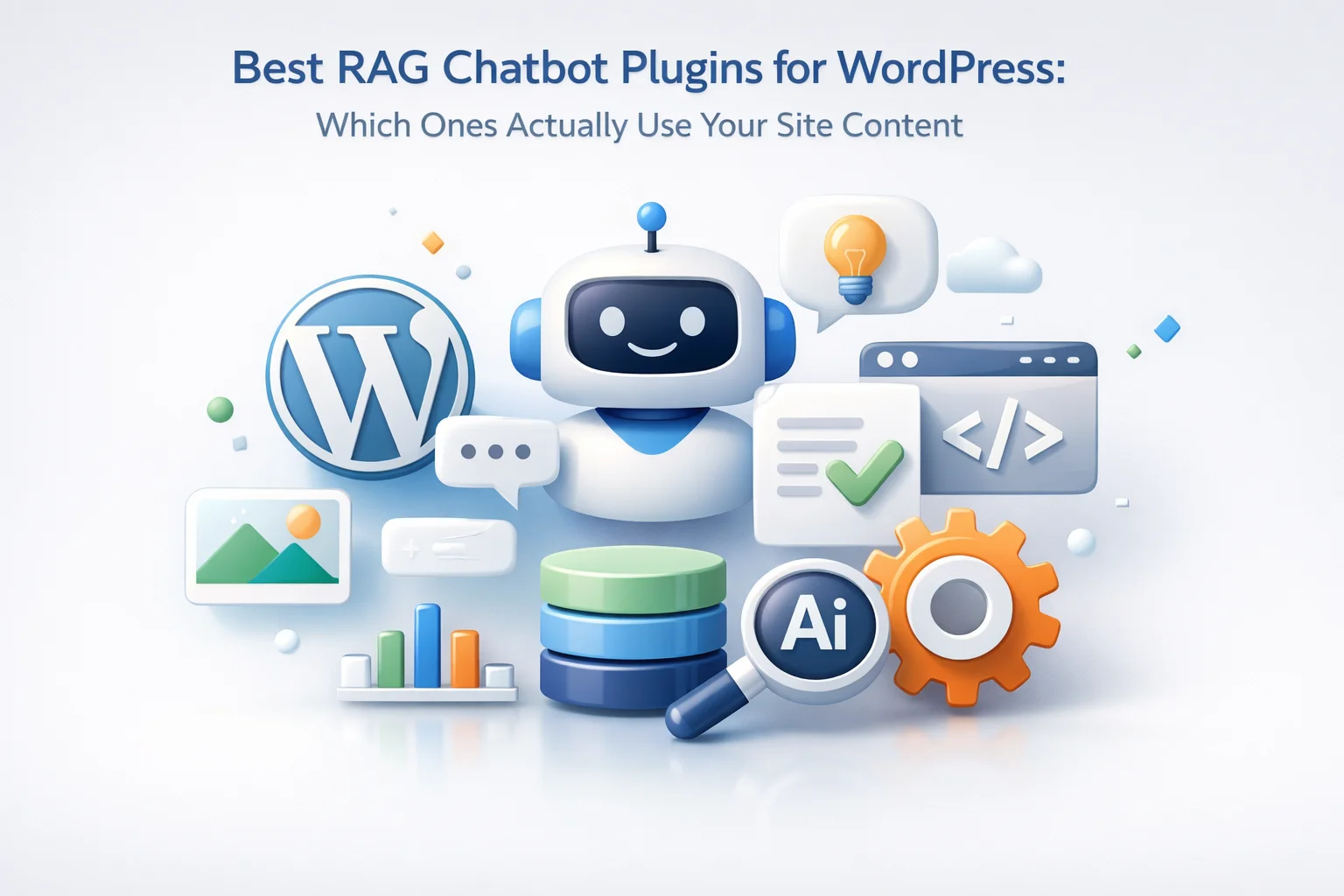 Best RAG chatbot plugins for WordPress 2026 comparison showing which AI plugins actually use retrieval augmented generation with your site content