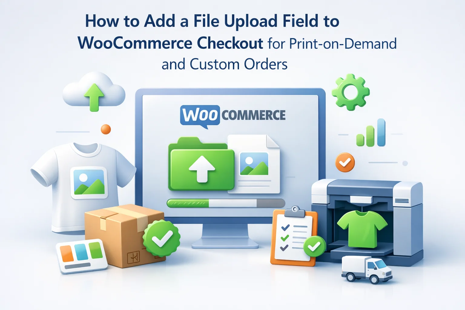 How to add a file upload field to WooCommerce checkout for print-on-demand and custom orders – collect artwork, designs, and documents directly at checkout without email follow-up