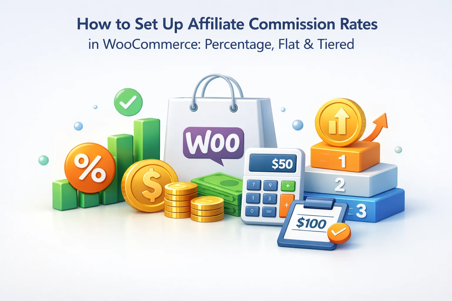 How to set up affiliate commission rates in WooCommerce – percentage flat and tiered commission configuration guide for WooCommerce affiliate programs 2026