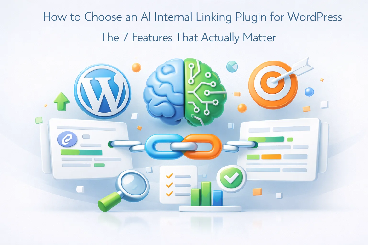 How to Choose an AI Internal Linking Plugin for WordPress The 7 Features That Actually Matter 1 How to choose an AI internal linking plugin for WordPress showing the 7 features that actually improve SEO rankings versus features that sound impressive but do not affect results 2026