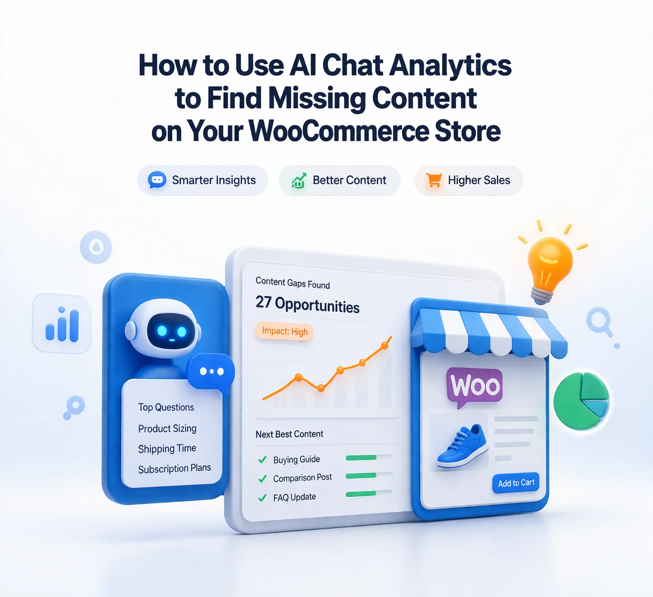 How to Use AI Chat Analytics toFind Missing Content on YourWooCommerce Store 1 How to use AI chat analytics to find missing content on WooCommerce store – analyzing chatbot conversation data for content gaps and SEO opportunities 2026
