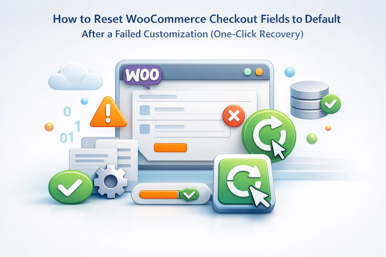 How to Reset WooCommerce Checkout Fields to DefaultAfter a Failed Customization (One-Click Recovery) 1 How to reset WooCommerce checkout fields to default after a failed customization – one-click recovery using checkout field editor reset function