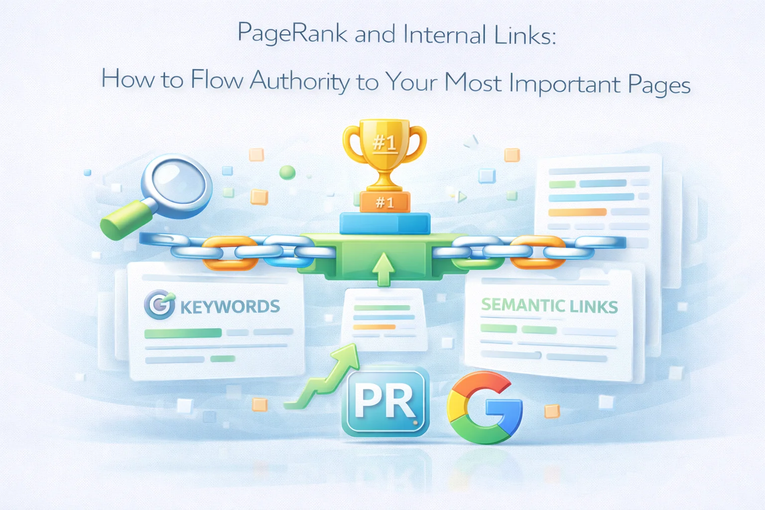 PageRank and internal links showing how to flow authority to your most important WordPress pages through strategic internal linking to improve rankings for competitive keywords 2026