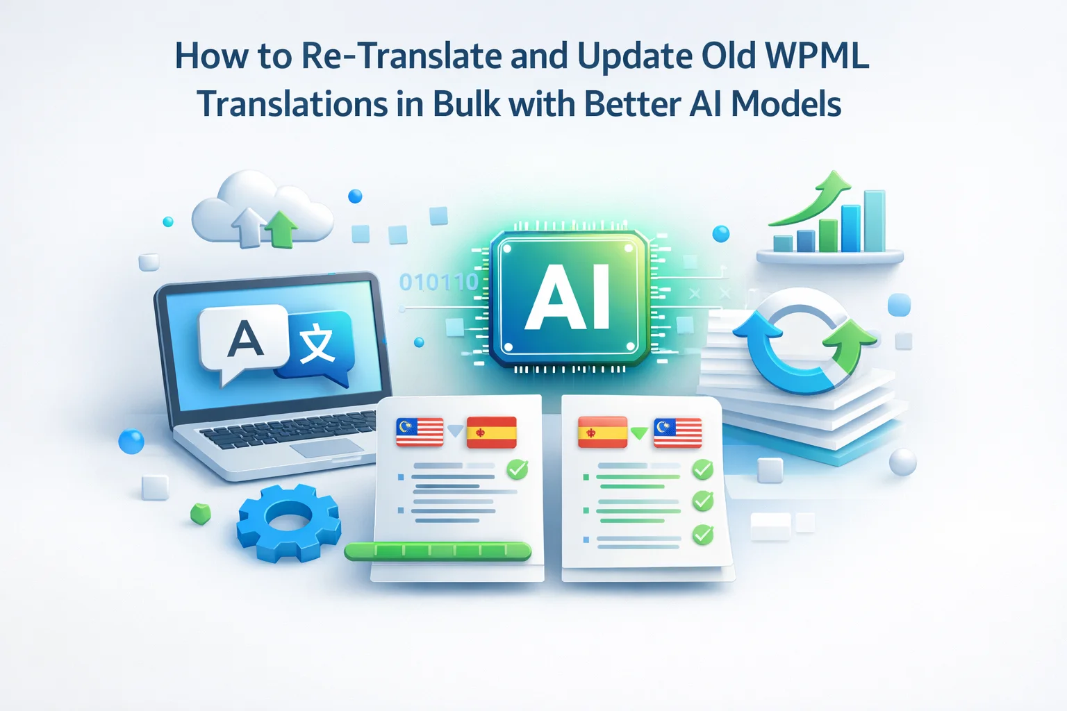 How to Re-Translate and Update Old WPML Translations in Bulk with Better AI Models 1 How to re-translate and update old WPML translations in bulk with better AI models – upgrade Google Translate content to GPT-4o or Claude quality 2026