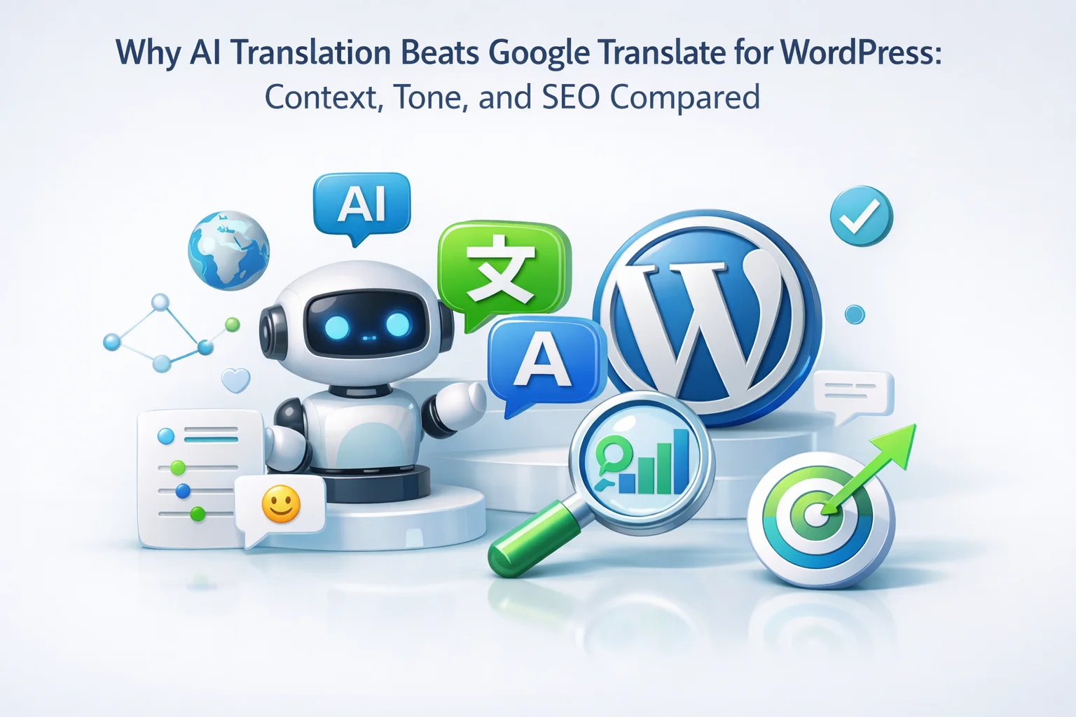 Why AI Translation Beats Google Translate for WordPress: Context, Tone, and SEO Compared 1 Why AI translation with GPT-4o and Claude beats Google Translate for WordPress – context tone and SEO quality comparison 2026