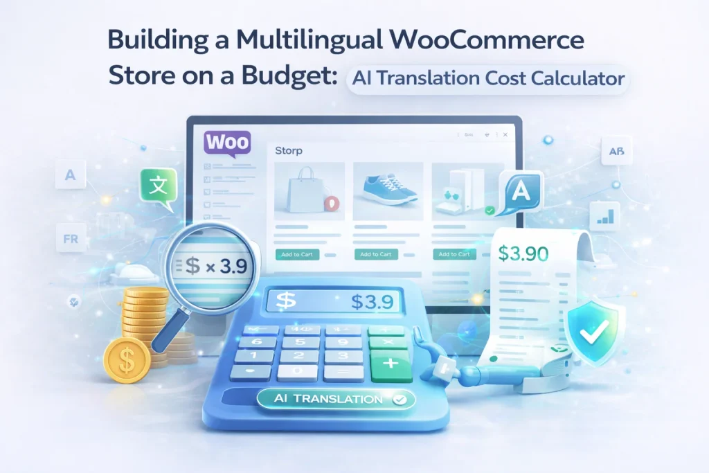 AI translation cost calculator visuals