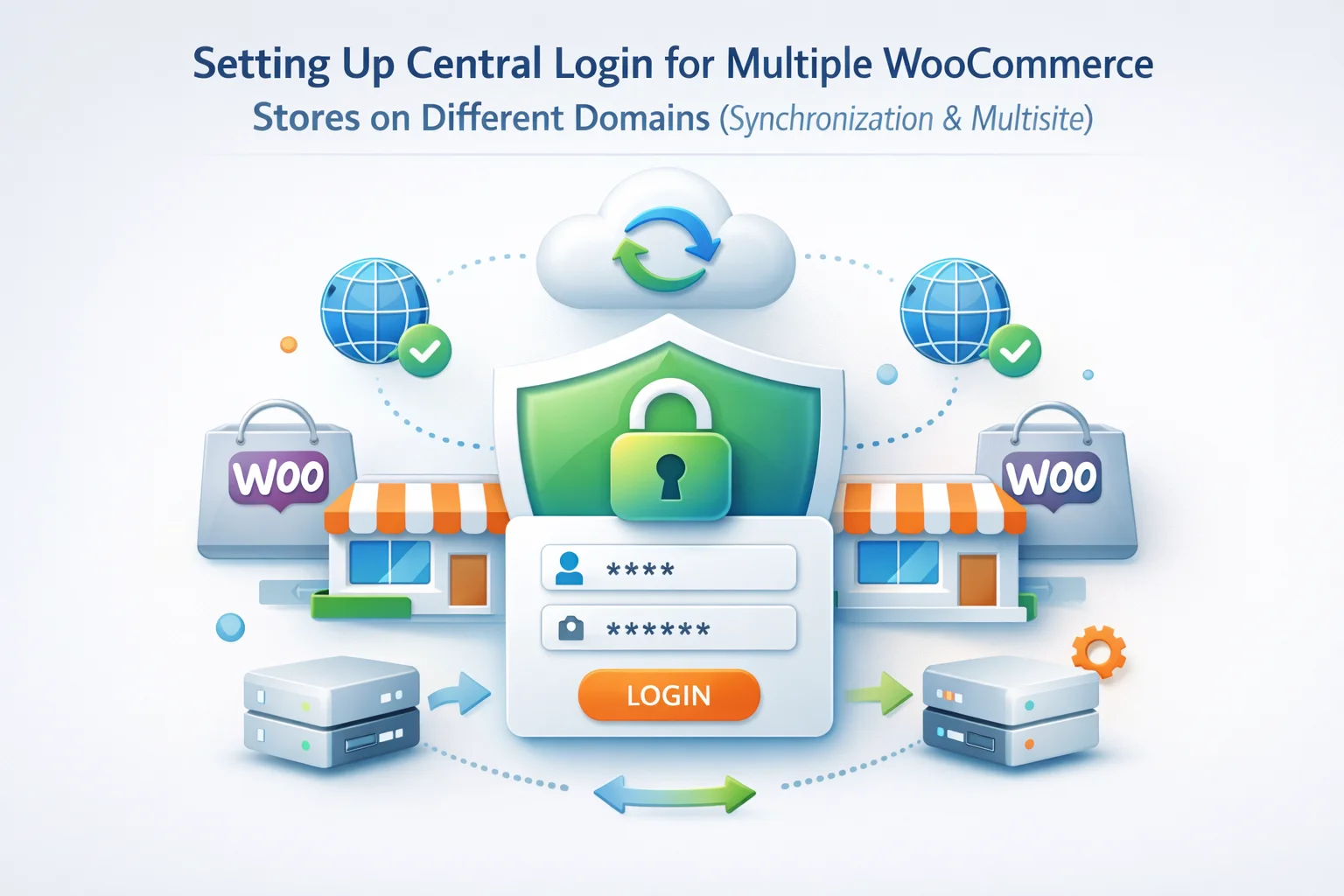 Central login setup for multiple WooCommerce stores different domains single customer account SSO guide 2026