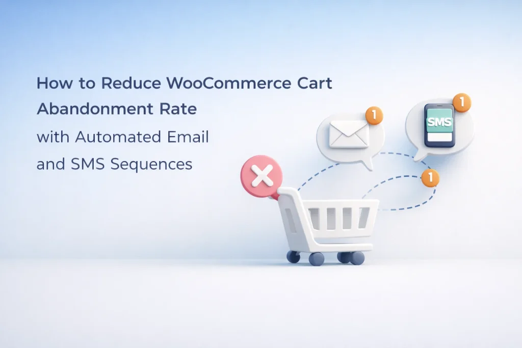 How to Reduce WooCommerce Cart Abandonment Rate with Automated Email and SMS Sequences
