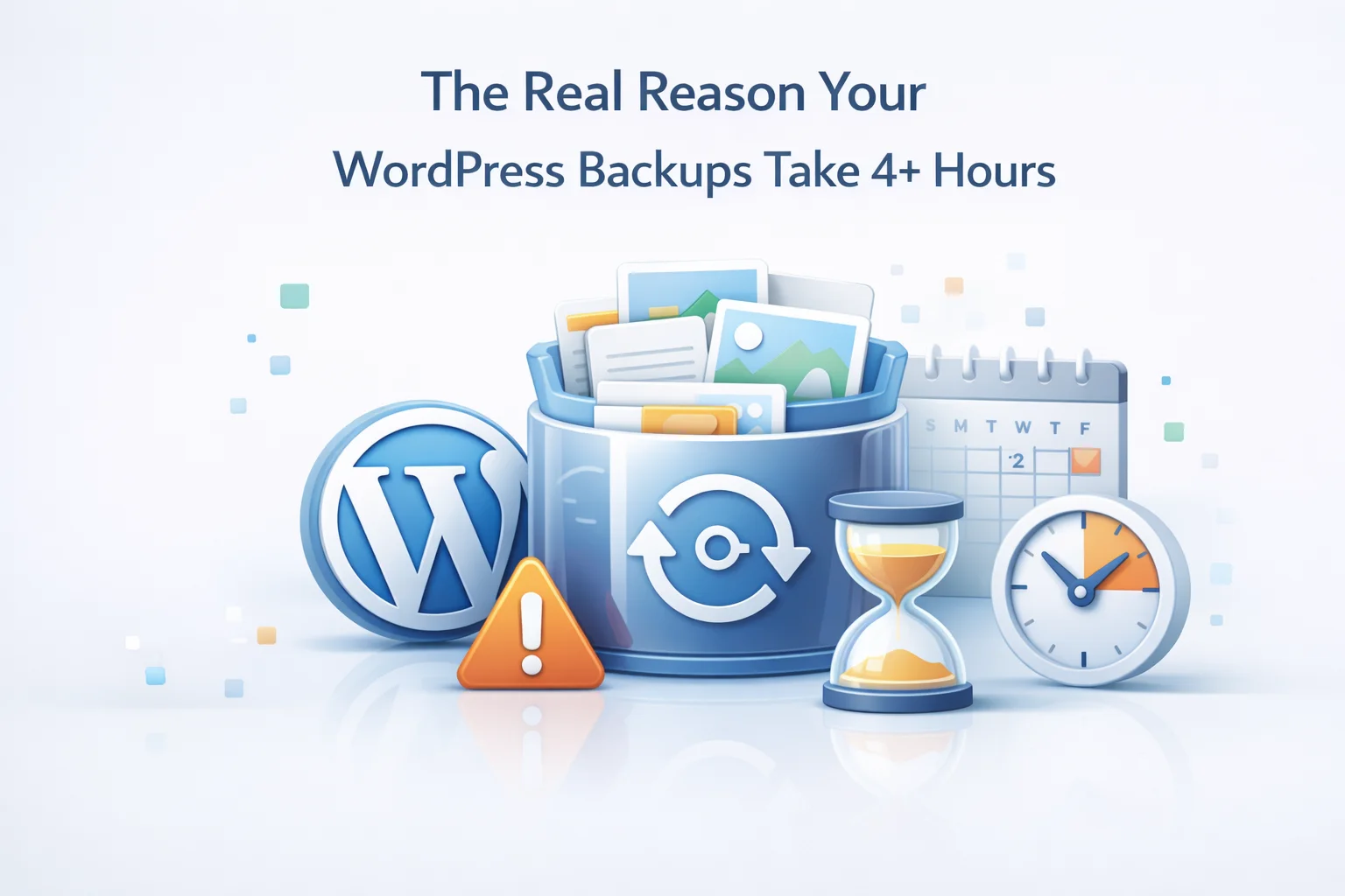 The Real Reason Your WordPressBackups Take 4+ Hours 1 WordPress backup taking 4 hours because of media library size and how FTP media offload reduces backup time from hours to minutes by separating files from database
