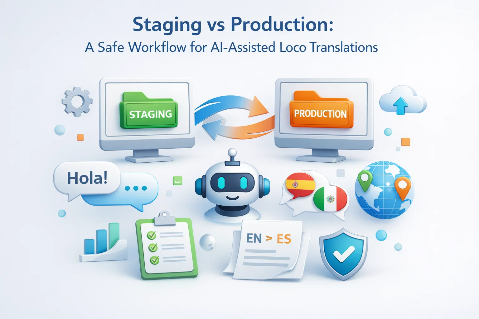 Staging versus production safe workflow for AI-assisted Loco Translate gettext translations on WordPress WooCommerce stores release checklist 2026