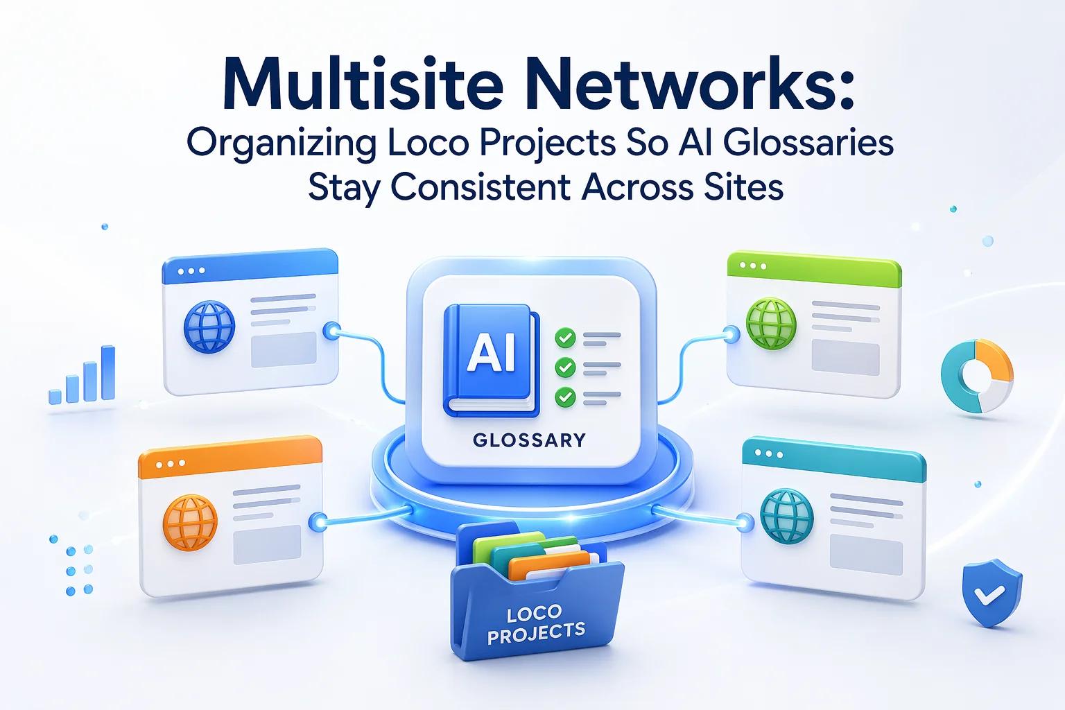 WordPress multisite network Loco Translate project organization AI glossary consistency across subsites WooCommerce gettext governance 2026