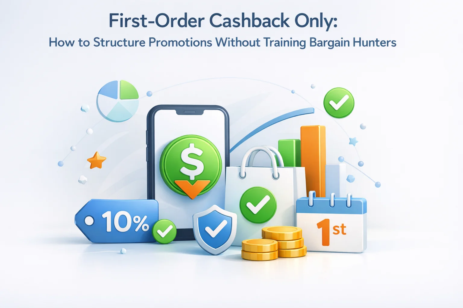 First-order cashback only promotion structure for WooCommerce stores using smart wallet and cashback plugin, welcome incentive design without training chronic discount seekers 2026
