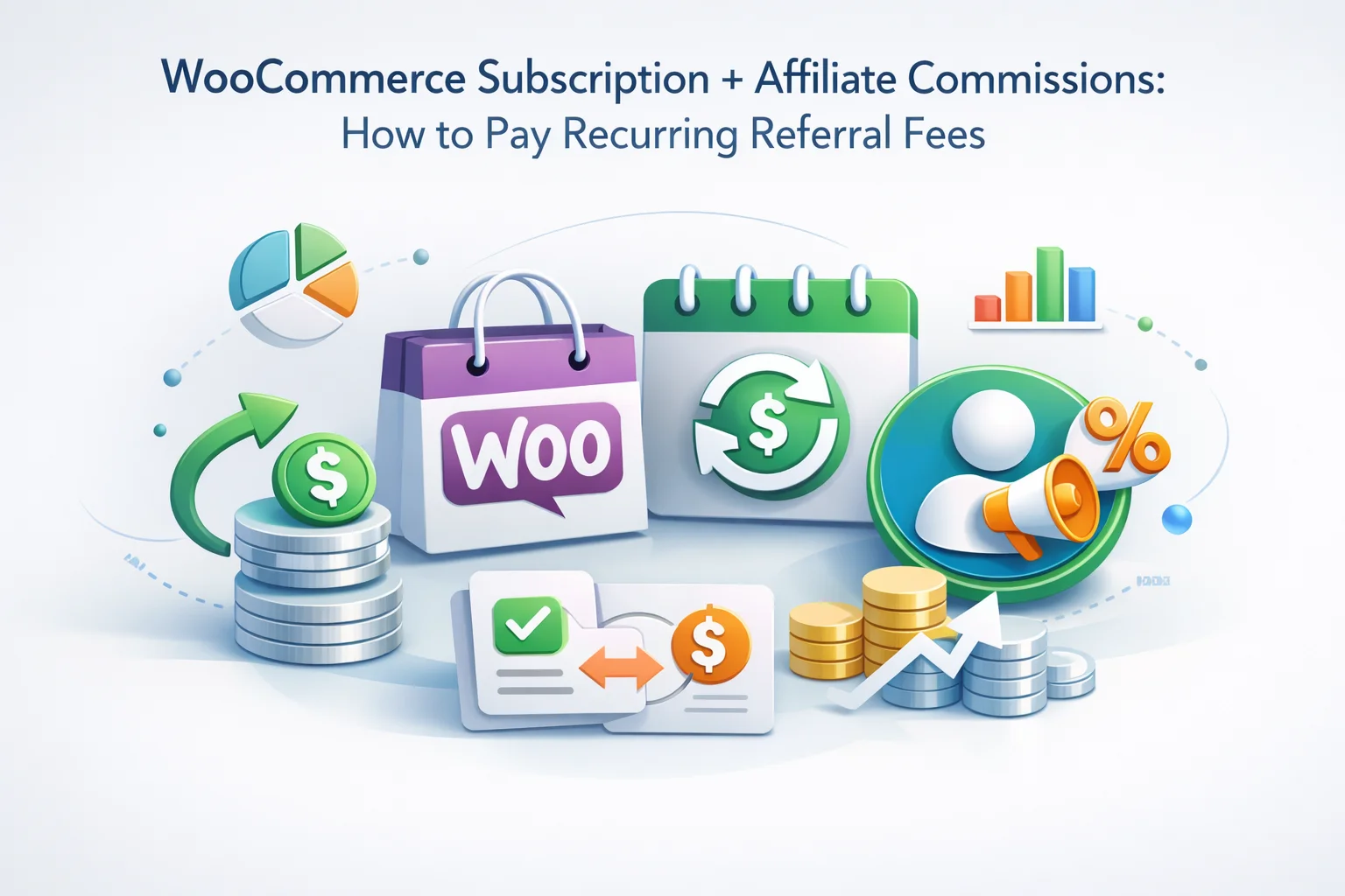 WooCommerce Subscription + Affiliate Commissions:How to Pay Recurring Referral Fees 1 WooCommerce Subscription products with affiliate commissions and recurring referral fee strategies covering renewals payout timing holds and order-based referral records with Affiliate Engine WooCommerce admin context 2026
