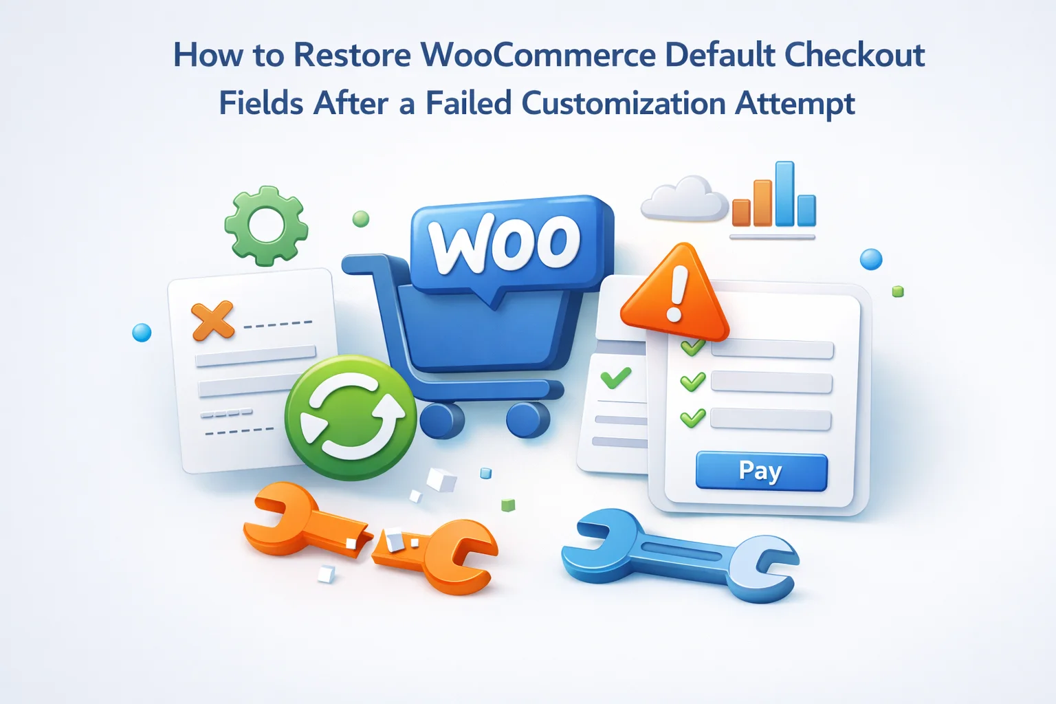 How to Restore WooCommerce Default Checkout Fields After a Failed Customization Attempt 1 How to restore WooCommerce default checkout fields after failed customization snippet conflict or plugin error 2026