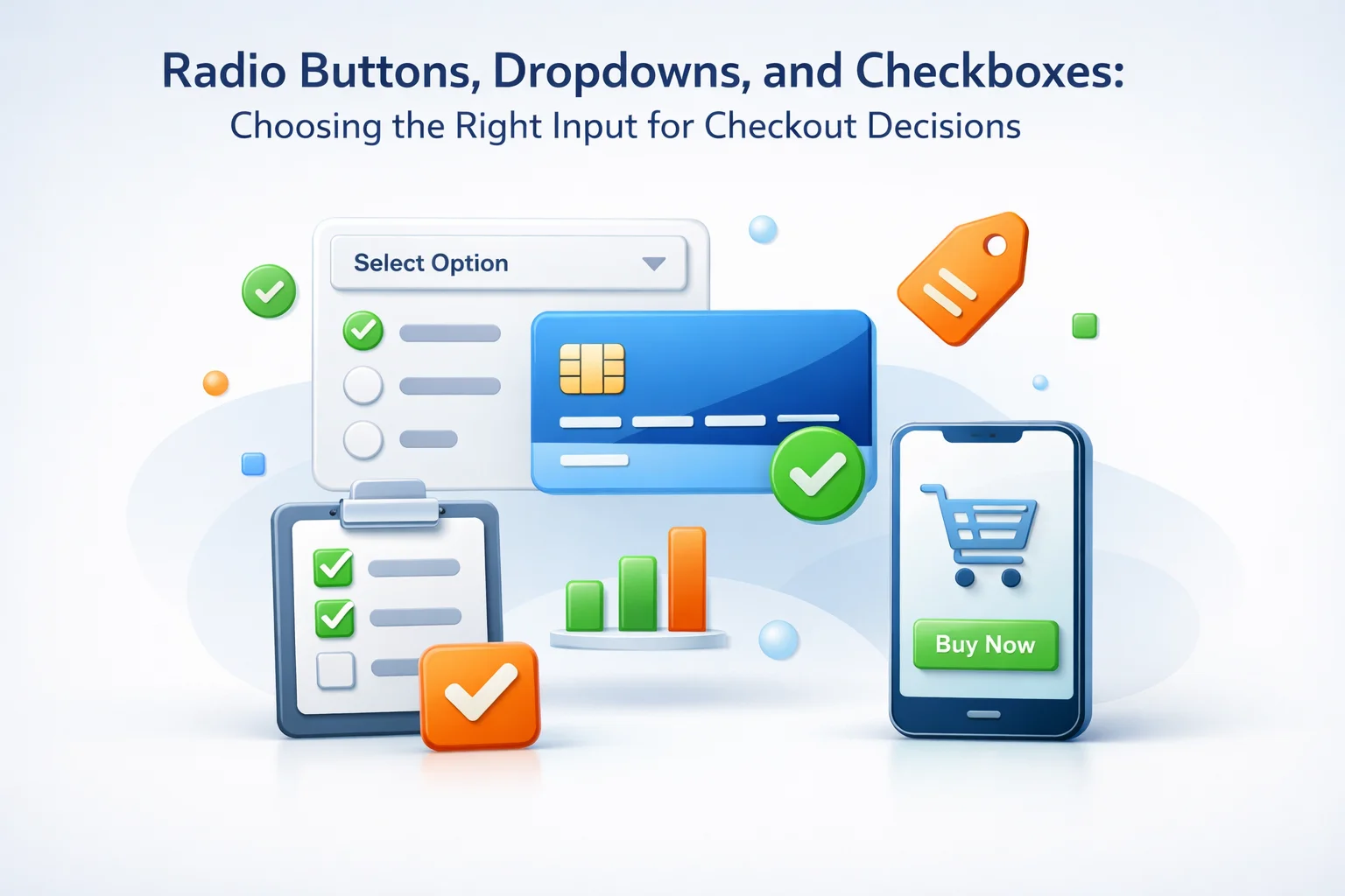 WooCommerce checkout radio buttons dropdowns checkboxes choosing correct input type for delivery gift B2B decisions mobile conversion 2026
