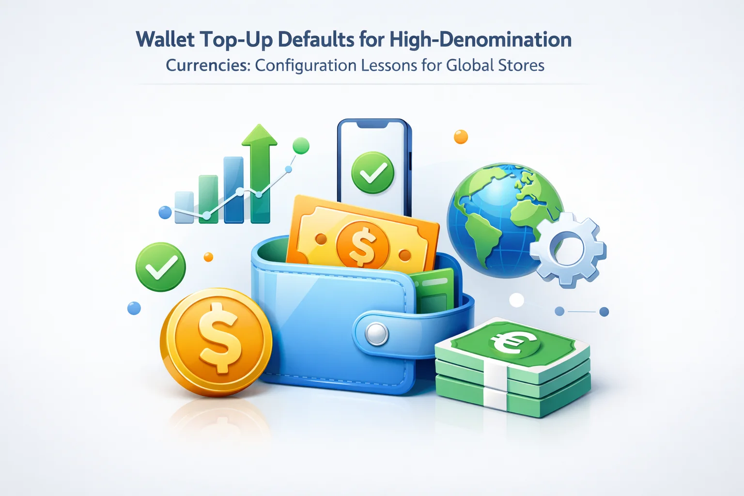 WooCommerce wallet top-up defaults high denomination currencies Nexu Smart Wallet General settings and customer wallet balance top-up page 2026