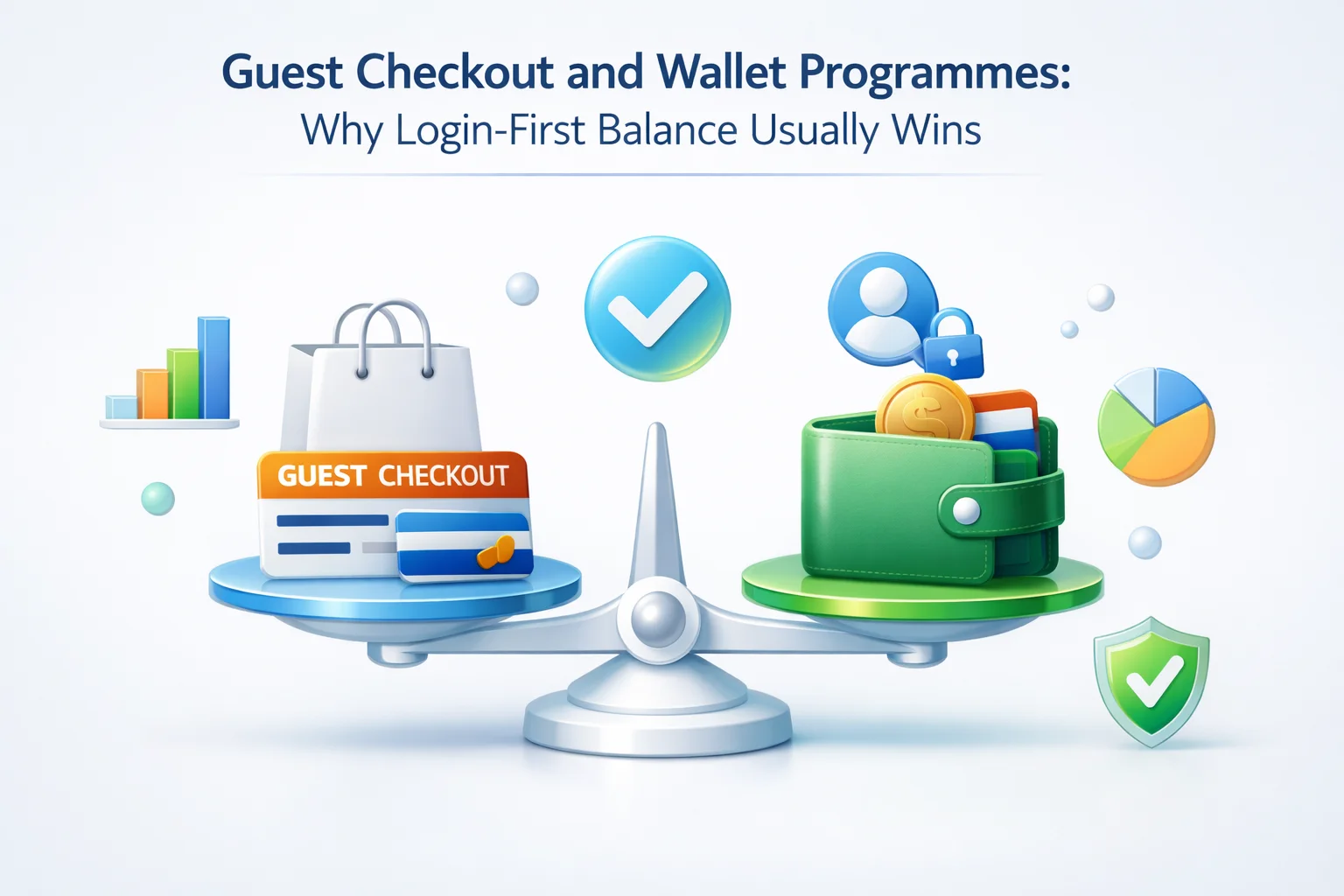 Guest checkout versus login-first WooCommerce wallet programmes comparison why identity-bound balances win for customers and operators deep teal themed guide 2026