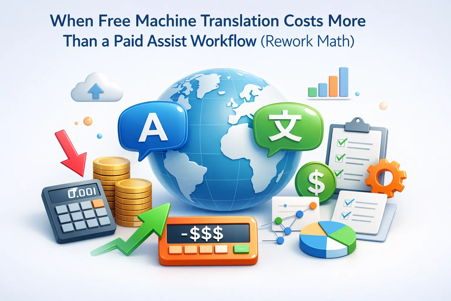 When Free Machine Translation Costs More Than a Paid Assist Workflow (Rework Math) 1 When free machine translation costs more than paid Loco Translate assist workflow rework math WooCommerce gettext total cost of ownership 2026